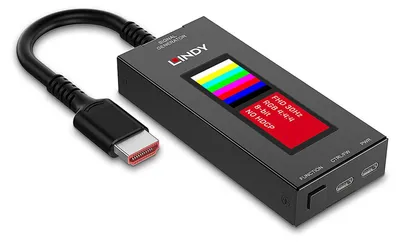 Produktbild von Lindy HDMI 8K30 Signal Generator, Signal generator, Schwarz, Metall, Tasten, 4:4:4, LCD