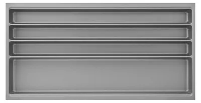 Produktbild von Agoform Besteckeinsatz Scoop II Set 474x816x59mm, mit Trenner Kunststoff silber