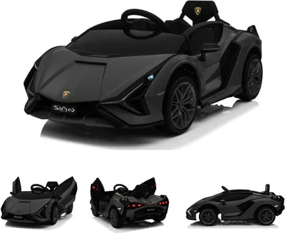 Produktbild von ES-Toys Kinder Elektroauto Lamborghini Sian EVA-Reifen Flügeltüren Scheinwerfer schwarz