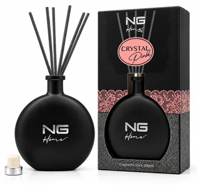 Immagine prodotto di NG PERFUMES, diffusore di aromi Crystal Pink con bastoncini, 200 ml