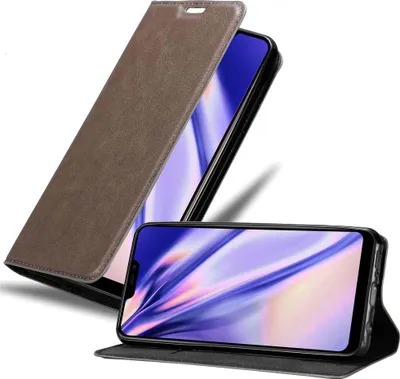 Produktbild von Cadorabo Hülle für Vivo Y81i Schutz Hülle in Braun Handyhülle Etui Case Cover Magnetverschluss