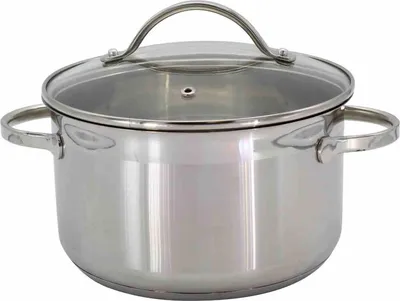 Produktbild von Fleischtopf "Ohio" Edelstahl 24 cm 5,5 l, Glasdeckel