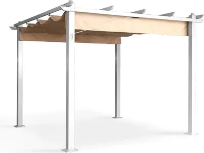 Image de Pergola Pavillon de jardin 3x3m en aluminium Firenze UV Moon - Blanc