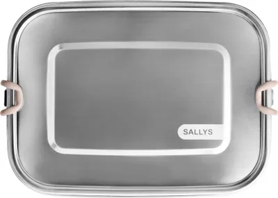 Produktbild von Sallys Lunchbox 1700 ml - aus Edelstahl und Platin-Silikon inklusive Separator