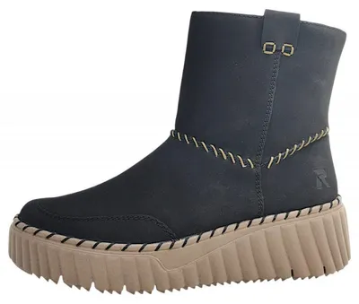 Productafbeelding van Rieker Damenschuhe Reißverschluss Schaftstiefel Schwarz Freizeit
