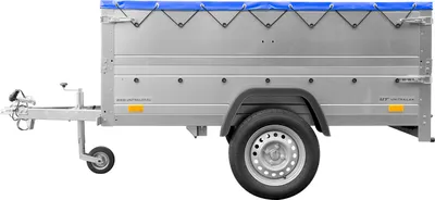 Produktbild von Kippbarer Pkw Anhänger GARDEN TRAILER 200 KIPP mit zusätzlichen Bordwänden, Stützrad und Flachplane
