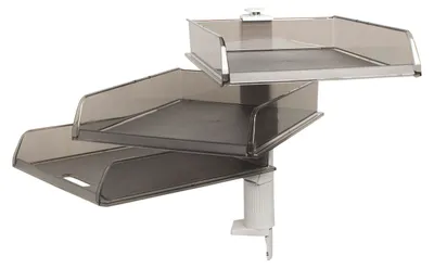 Produktbild von Exacompta Schwenksäule mit 3 Briefablagen B4 - Transparent grau - 12027D