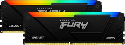 Image de DDR4  64GB PC 3600 CL18 Kingston KIT (2x32GB) FURY Beast RGB retail