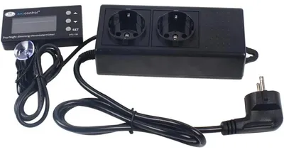 Produktbild von Aquarium Temperaturregler - PID Digital Thermostat - 220 V - NTC Fühler - LCD Display - Timer - Für Aquarium & Terrarium - Schwarz