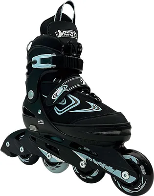 Produktbild von Best Sporting Inline Skates Kinder I Rollschuhe größenverstellbar I robuste Inliner für Jugendliche mit Bremse I schwarz/blau I Rollerskates Schuhe Kinder I Inliner mit 4 Rollen