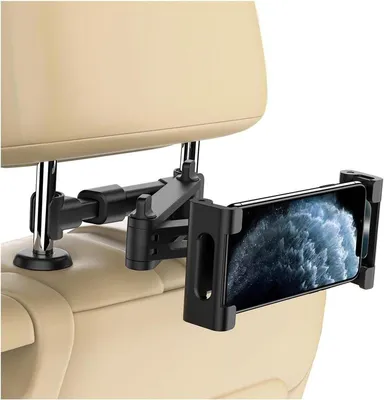 Teleskopische Tablet Halterung für Autositzkopfstütze - universell mit 360 Grad Rotation - Kopfstütze für Smartphones im