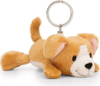 Produktbild von NICI Schlüsselanhänger Hund braun 10cm, liegend GRÜN
