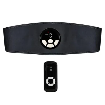 Produktbild von EMS Bauchmuskeltrainer mit Wärmefunktion Fitnessgürtel Elektrisch, Muskelstimulator Bauchmuskeltrainer, 8 Modi 19 Stufen, Fernbedienung