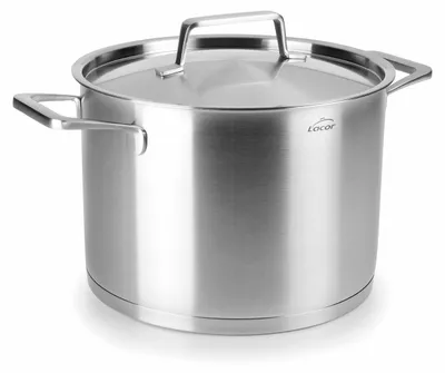 Kochtopf mit Deckel 22 cm, 5,5 l, Edelstahl, rund
