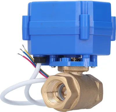Obrázek produktu pro Elektrický kulový ventil mosazný mini 3vodičový 2 režimy ovládání Integrované hydraulické zařízení DC12V