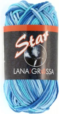 Produktbild von Lana Grossa Star Print 315 Himmelblau/Enzianblau/Türkis/Hellblau 50g