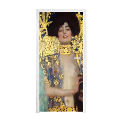 Obrázek produktu pro MuchoWow® Plakát na dveře - Judita - Gustav Klimt - 205x85 cm - Samolepicí fólie na dveře