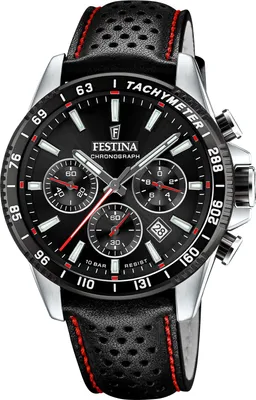 Produktbild von Festina Leder Herren Uhr Armbanduhr schwarz Elegant D2UF20561/4