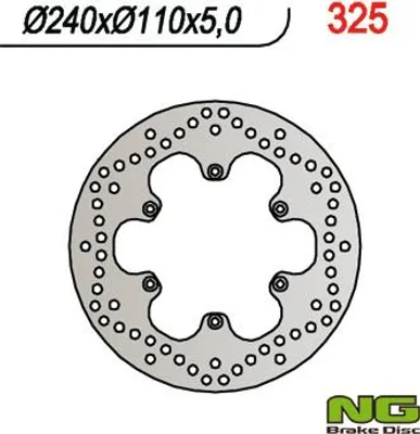 Produktbild von Ng Bremsscheibe Hinten Für Aprilia/ Bmw F 650 94-15, Aprilia 650 (240X110X5)