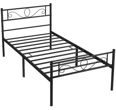 Image de Lit simple avec sommier à lattes, dimensions 90 x 190 cm