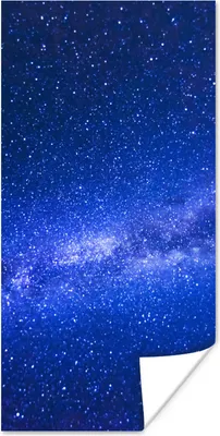 Produktbild von MuchoWow® Poster Sternenhimmel - Universum - Blau - Jungen - Mädchen - Kinder 80x160 cm - Kinderzimmer