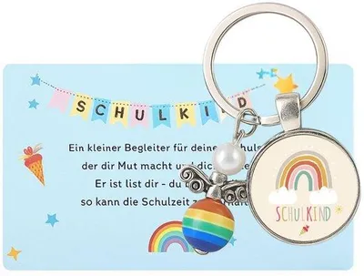 Produktbild von Glücksbringer Schlüsselanhänger Regenbogen für Schule