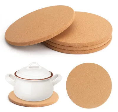 Productafbeelding van Pannenonderzetters - Hittebestendig voor pannen en koekenpannen - Rond - 4 stuks, diameter 19 cm