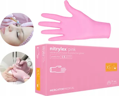 Zdjęcie produktu dla Rękawice Nitrylowe 100 szt. 6-XS Nitrylex Pink