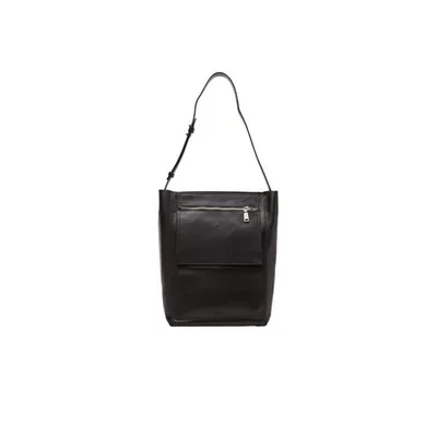 Produktbild von s.Oliver Leder Shopper Schultertasche Hobo Grey / Black schwarz