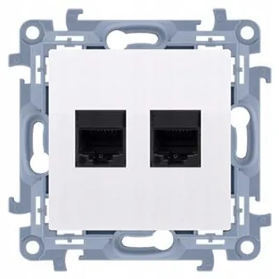 Immagine prodotto di Presa doppia per computer SIMON 10 Bianco