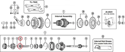 Image de Ressort de rappel SHIMANO SG-4C35 - Ressort de rappel de rechange pour systèmes de dérailleurs/moyeux, ...