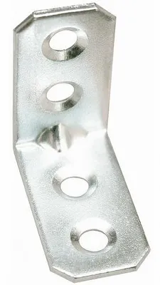 Produktbild von 100 Winkel Möbelwinkel Stuhlwinkel 30 x 30 x16x1,5 mm Sicke Silber Verzinkt