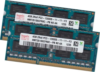 Image de Hynix 8Gb 2x 4Gb Mémoire pour ordinateur portable 1600 Mhz DDR3 204pin HMT351S6CF8C-PB