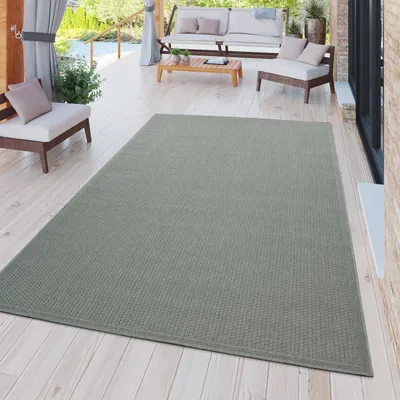 Produktbild von TT Home In-& Outdoorteppich Terrasse Küche Balkon Wetterbeständig Modern Unifarben Größe 120x160 cm