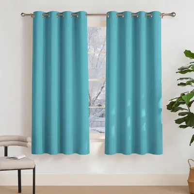 Obrázek produktu pro Zatemňovací závěsy do dětského pokoje, termoizolační, výška 175 cm, šířka 140 cm, světle modré, balení 2 kusy