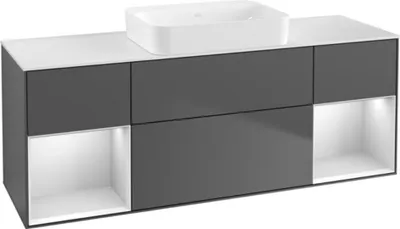 Produktbild von V&B Waschtischunterschrank Wandbeleuchtung Finion 160x60,3x50,1cm, Rg w m Lac, Anthrac. m