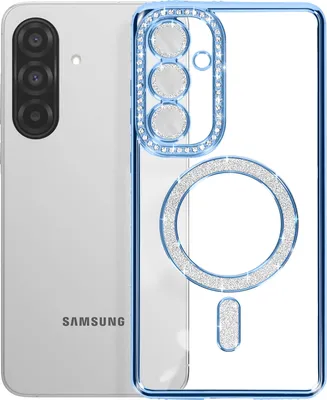Produktbild von Avizar, Diamant-Hülle für Samsung Galaxy A36 MagSafe Strass-Rand, Blau
