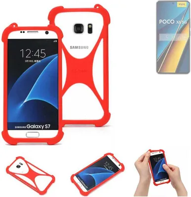 Produktbild von K-S-Trade Handy-Hülle kompatibel mit POCO X6 Schutz-Hülle Bumper Silikon Schutz Hülle Cover Case Silikoncase Silikonbumper TPU Softcase Smartphone,