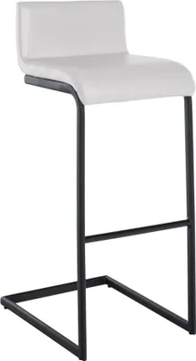 Immagine prodotto di Sgabello da bar moderno nero - Sgabello da bistrot - Design ergonomico, Pelle finta di facile manutenzione | Colore: Bianco | Materiale: Pelle finta