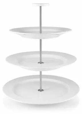 Produktbild von Eva Solo Étagière, Servierstand, Porzellan, Edelstahl, Edelstahl, Weiß, Rund, 19 cm, 22 cm