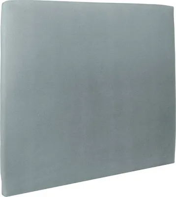 Productafbeelding van Hoofdeinde bekleed met blauwgrijze fluweelstof - 140 cm