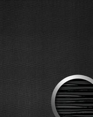 Immagine prodotto di Pannello da parete WallFace STRUCTURE 23665 con motivo astratto smerlato nero lucido 2,6 m2