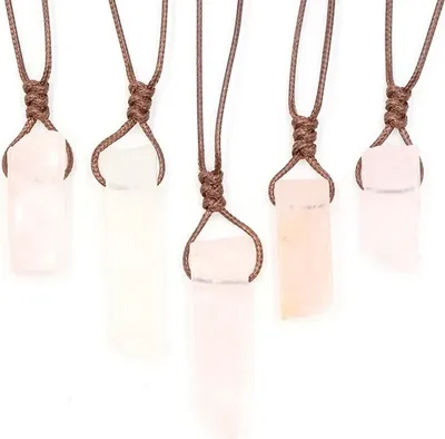 Produktbild von Halskette Colorful Stone - Einzigartiger Schmuck in Hellrosa KP28555