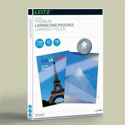 Laminovacia fólia, 100 mikr., A3, lesklá, UDT technológia, LEITZ "iLam"