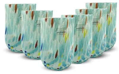 6 Wassergläser, mundgeblasen, handgefertigt, 300 ml, Eterea