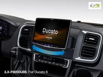 Produktbild von Alpine iLX-F905DU8S SET Autoradio Fiat Ducato 8 schwenkbarer 9-Zoll Touchscreen DAB