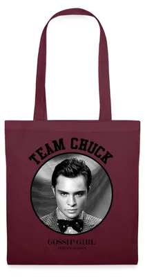 Produktbild von Spreadshirt Gossip Girl Team Chuck Stoffbeutel, One size, Burgunderrot