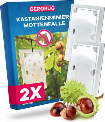 Produktbild von Gerobug Kastanienminiermotte Falle 2 Stück - Kastanienminiermotte Pheromonfalle - Monitoringfalle mit Lockstoff