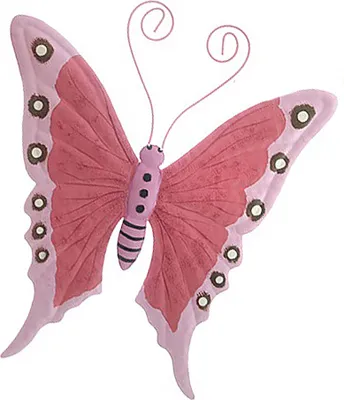 Produktbild von Wanddeko Schmetterling aus Metall zum Hängen H 26 cm Rot