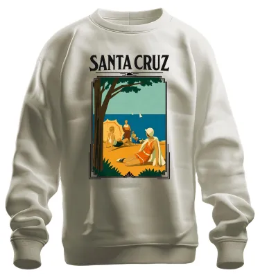 Imagen del producto de Santa Cruz, California. Playa, sol, verano, vacaciones, Estados Unidos. Sudadera, jersey. Naturaleza
